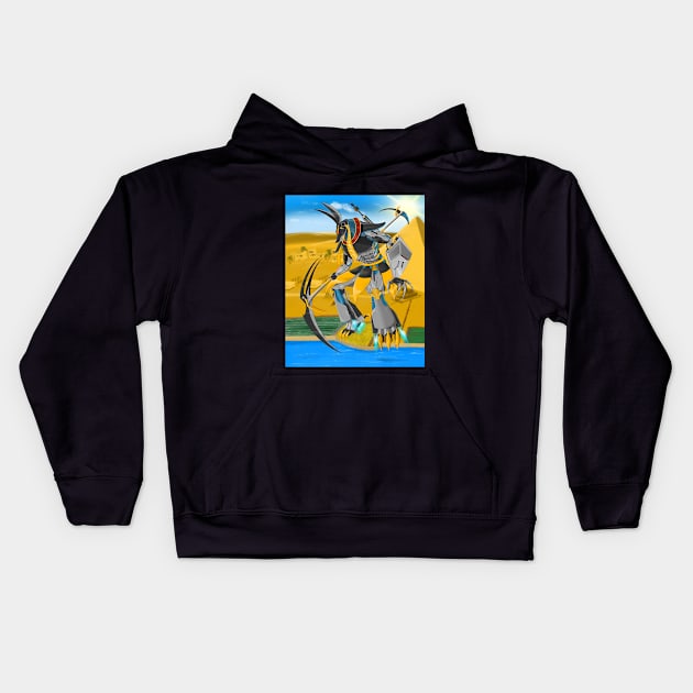 Mecha Anubis Kids Hoodie by dragume